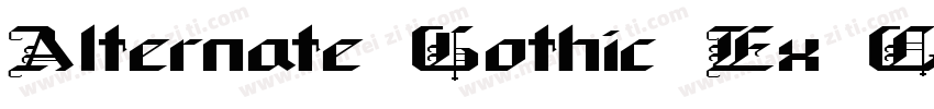 Alternate Gothic Ex CondATF Semilig字体转换